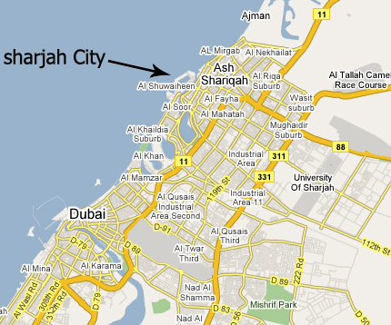 Raf Sharjah Map